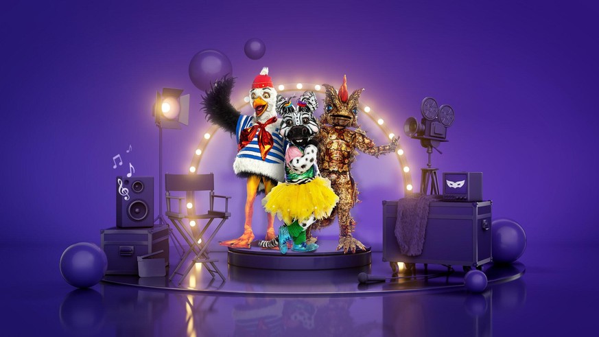 Titel: The Masked Singer;
Person: Möwe; Zebra; Dornteufel;
Fotograf: ProSieben;
Bildredakteur: Stephi Bruchner;
Dateiname: 2426486.jpg;
Rechtehinweis: Dieses Bild darf bis eine Woche nach Ausstrahlung ...