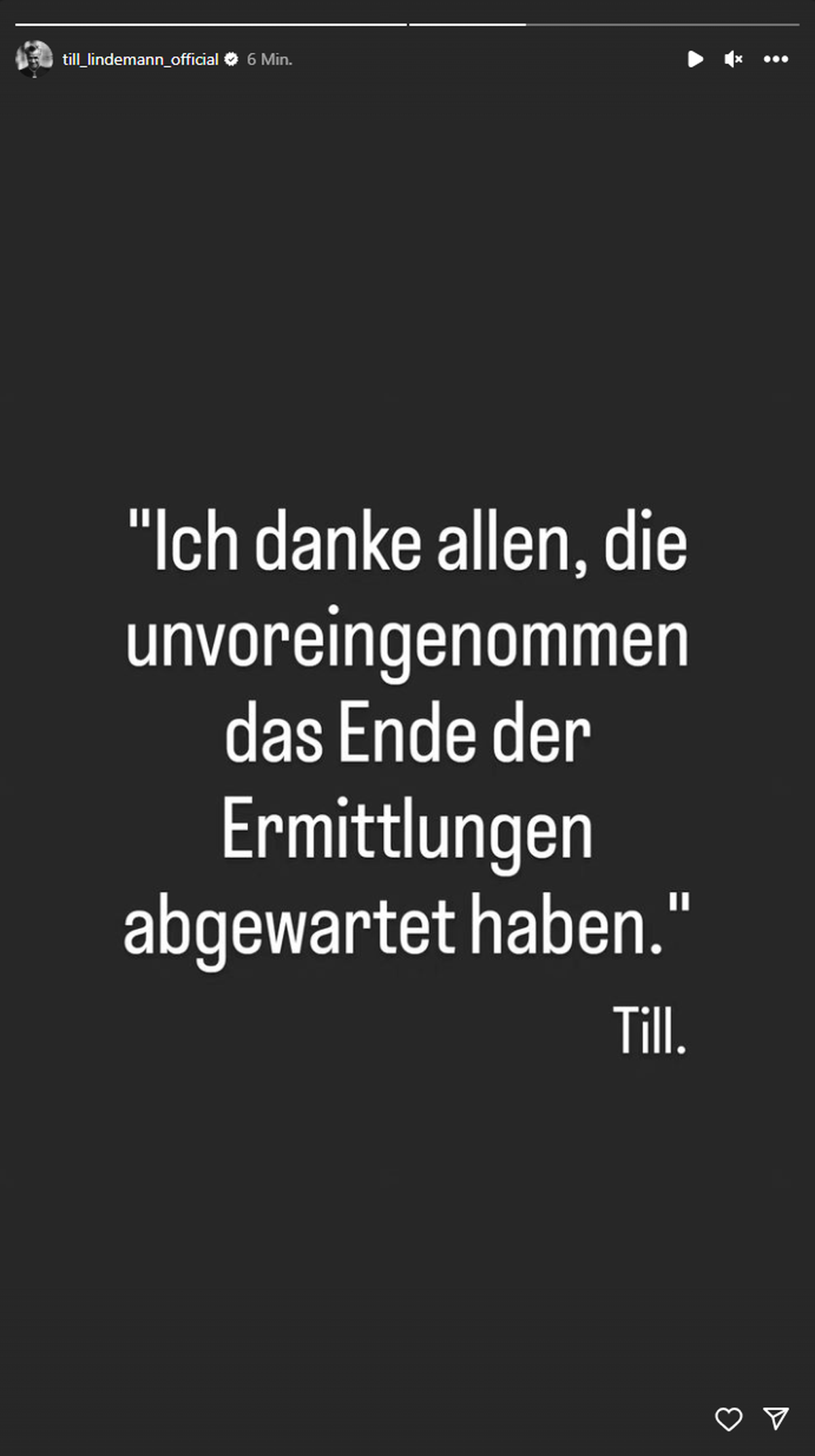 Mit diesen Worten wandte der Rammstein-Sänger sich an seine Fans.