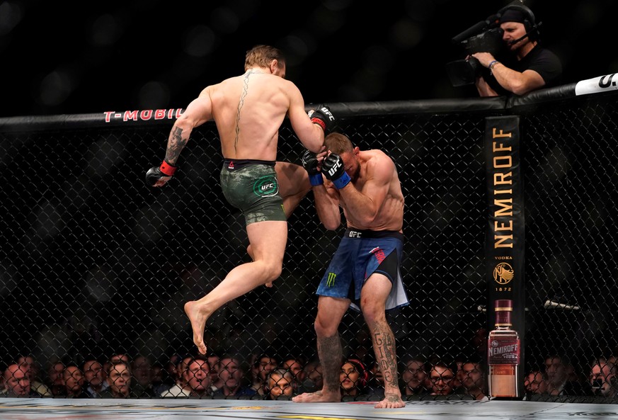 MMA Mixed Martial Arts - UFC 246 - Welterweight - Conor McGregor v Donald Cerrone - T-Mobile Arena, Las Vegas, United States - January 18, 2020 Conor McGregor in action against Donald Cerrone REUTERS/ ...
