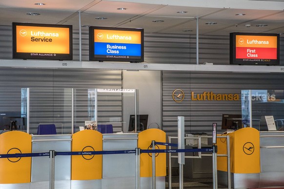Die meisten Serviceschalter der Lufthansa bleiben am Mittwoch geschlossen.