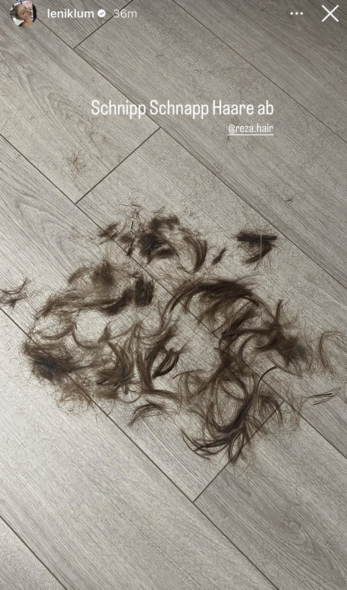 Leni Klum ließ nicht gerade wenig von ihren braunen Haaren abschneiden.