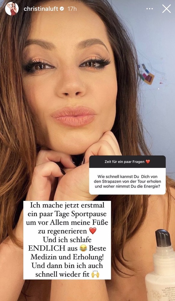 Christina Luft legt jetzt eine kurze Pause ein.