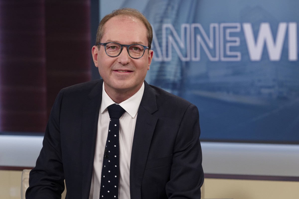 Alexander Dobrindt 2023-11-19 - Deutschland, Berlin - Alexander Dobrindt CSU, CSU-Landesgruppenchef im Bundestag, zu Gast bei Anne Will im Ersten. Thema des ARD-Politiktalks: Ampel im Milliarden-Loch  ...