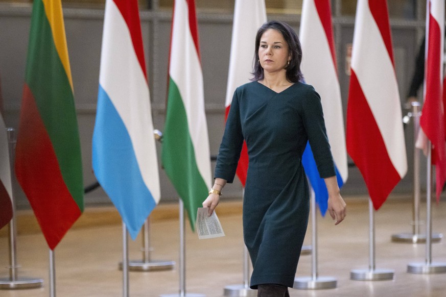 Annalena Baerbock, Gruene Bundesaussenministerin, nimmt am Rat fuer Aussenbeziehungen teil. Bruessel, 22.01.2024. Fotografiert im Auftrag des Auswaertigen Amts Bruessel Belgien *** Annalena Baerbock,  ...