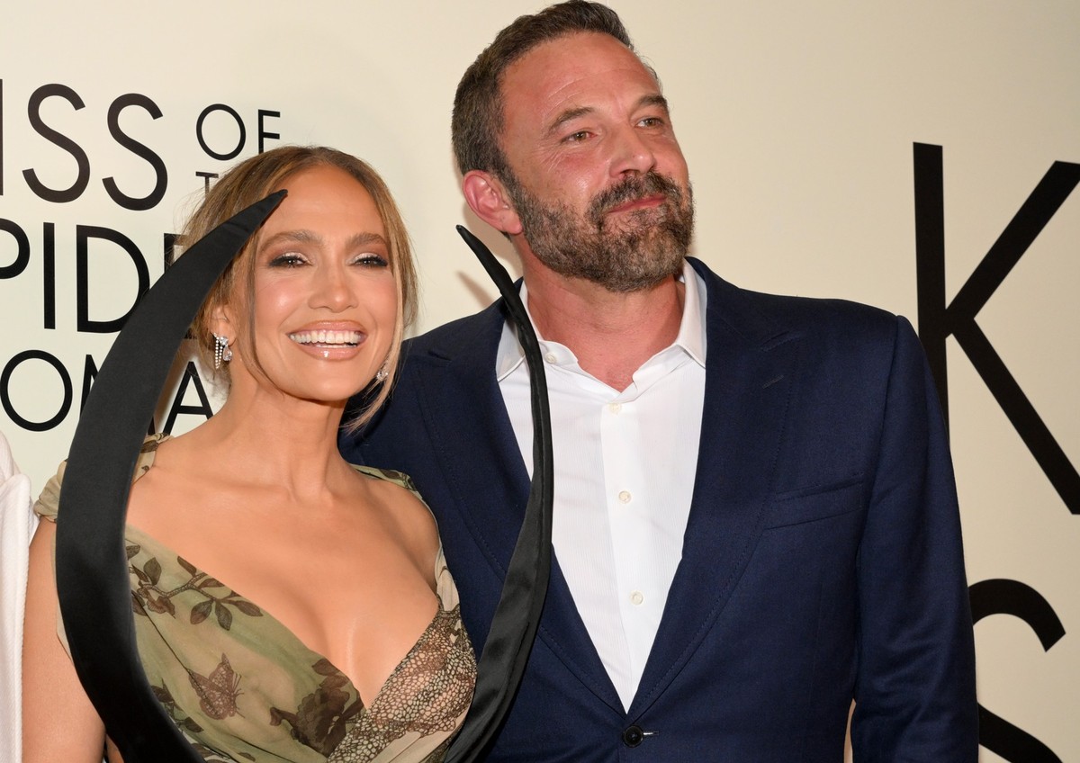 NEW YORK, NEW YORK - OCTOBER 06: (L-R) Jennifer Lopez and Ben Affleck attend the &quot;Kiss Of The Spider Woman&quot; New York Screening on October 06, 2025 in New York City. (Photo by Slaven Vlasic/G ...