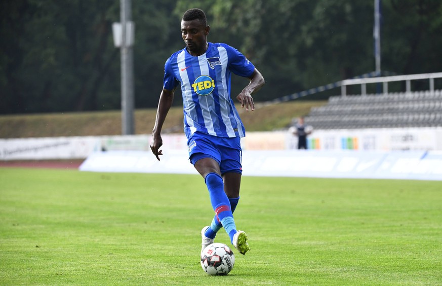 Fussball, Herren, Saison 2018/2019, Testspiel in Neuruppin, Hertha BSC - Dukla Prag (3:2), Salomon Kalou (Hertha BSC), 13.07. 2018, *** Soccer Men Season 2018 2019 Test match in Neuruppin Hertha BSC D ...