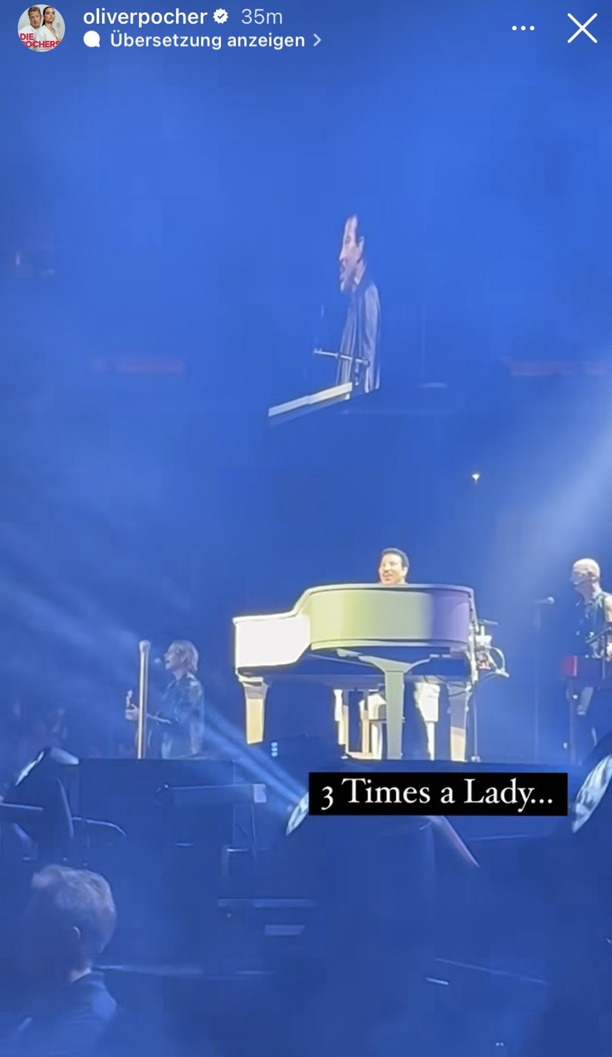 Oliver Pocher besucht das Konzert von Lionel Richie.