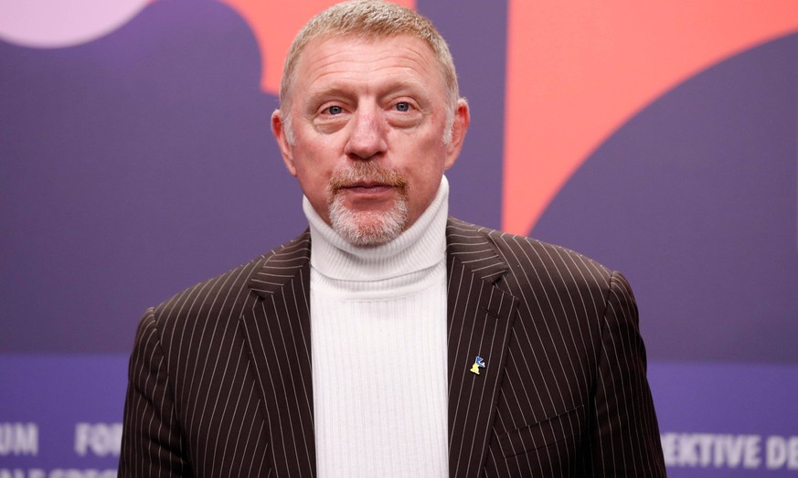 Berlinale: Boom Boom The World vs. Boris Becker Photo Call Boris Becker bei der Pressekonferenz von Boom Boom The World vs. Boris Becker im Rahmen der 73. Berlinale im Grand Hyatt Hotel in Berlin. *** ...