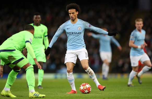 Manchester City v FC Schalke 04 - UEFA Champions League - Round of 16 - Second Leg - Etihad Stadium Manchester City s Leroy Sane in action PUBLICATIONxINxGERxSUIxAUTxONLY Copyright: xNickxPottsx 41729 ...