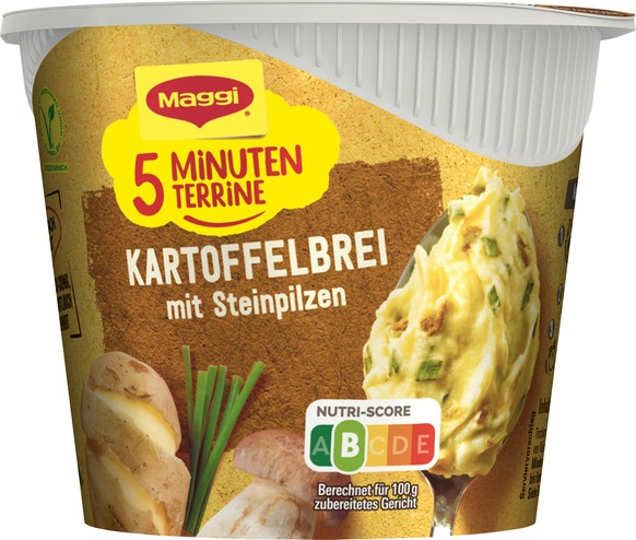 Nestlé ruft 5 Minuten Terrine Sorte "Kartofelbrei mit Steinpilzen" zurück.