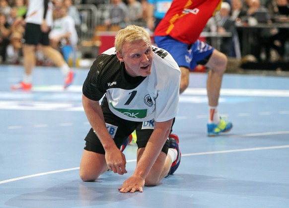 Handball DHB Deutschland, Mannheim, 29.04.2015, Handball, EM-Qualifikation, Deutschland DHB - Spanien (29:28): Patrick Wienczek (DHB).

Handball DHB Germany Mannheim 29 04 2015 Handball euro Qualifi ...