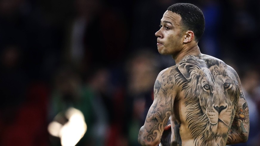 AMSTERDAM, Stadion Arena , 28-03-2017 , oefeninterland Nederland - Italie 1-2. Memphis Depay met tatoes tatoeages Nederland - Italie *** AMSTERDAM Stadium Arena 28 03 2017 oefeninterland Netherlands I ...