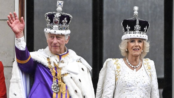 . 06/05/2023. London, United Kingdom. King Charles III and Queen Camilla on the balcony of Buckingham Palace in London after The Coronation . PUBLICATIONxINxGERxSUIxAUTxHUNxONLY xi-Imagesx IIM-24355-0 ...