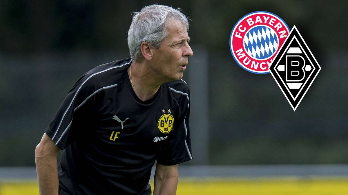 Fußball: Saison 2018/2019, Trainingslager von Borussia Dortmund am 01.08.2018 im Ri Au in Bad Ragaz (Schweiz). Dortmunds Trainer Lucien Favre beobachtet das Training. *** Football season 2018 2019 Tra ...