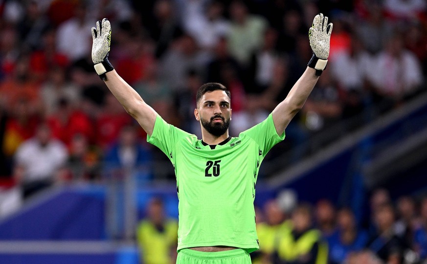 Calcio Euro 2024 Ottavi di finale 30/06/2024 Spagna - Georgia Portiere Giorgi Mamardashvili Georgia *** Calcio Euro 2024 Ottavi di finale 30/06/2024 Spagna Georgia Portiere Giorgi Mamardashvili Georgia