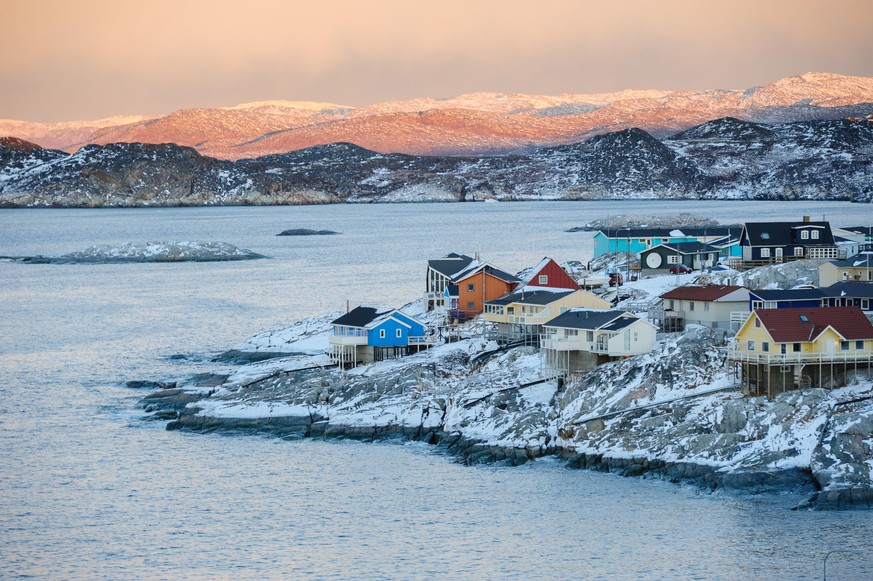 Colorful Ilulissat in Sunset, Greenland