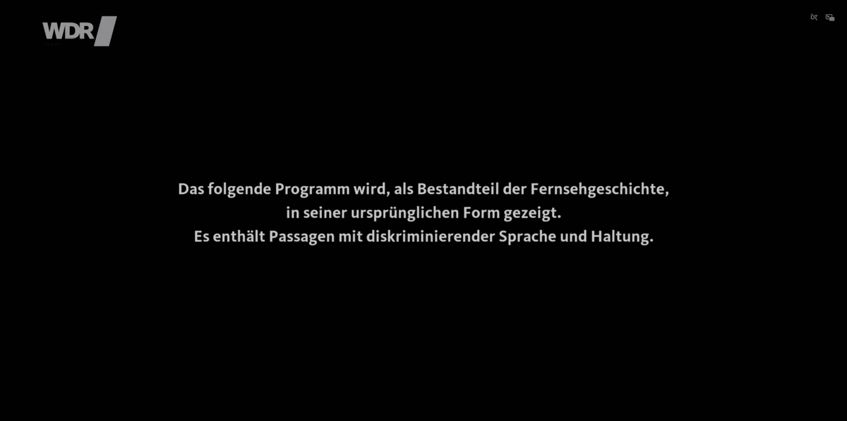 Auch vor einer anderen Folge der Show erscheint der Hinweis.