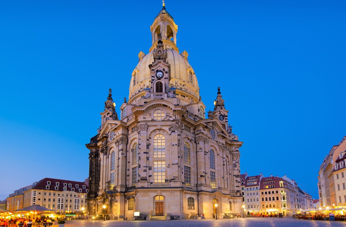 Erst ab 1993 wieder aufgebaut: Die Frauenkirche in Dresden.