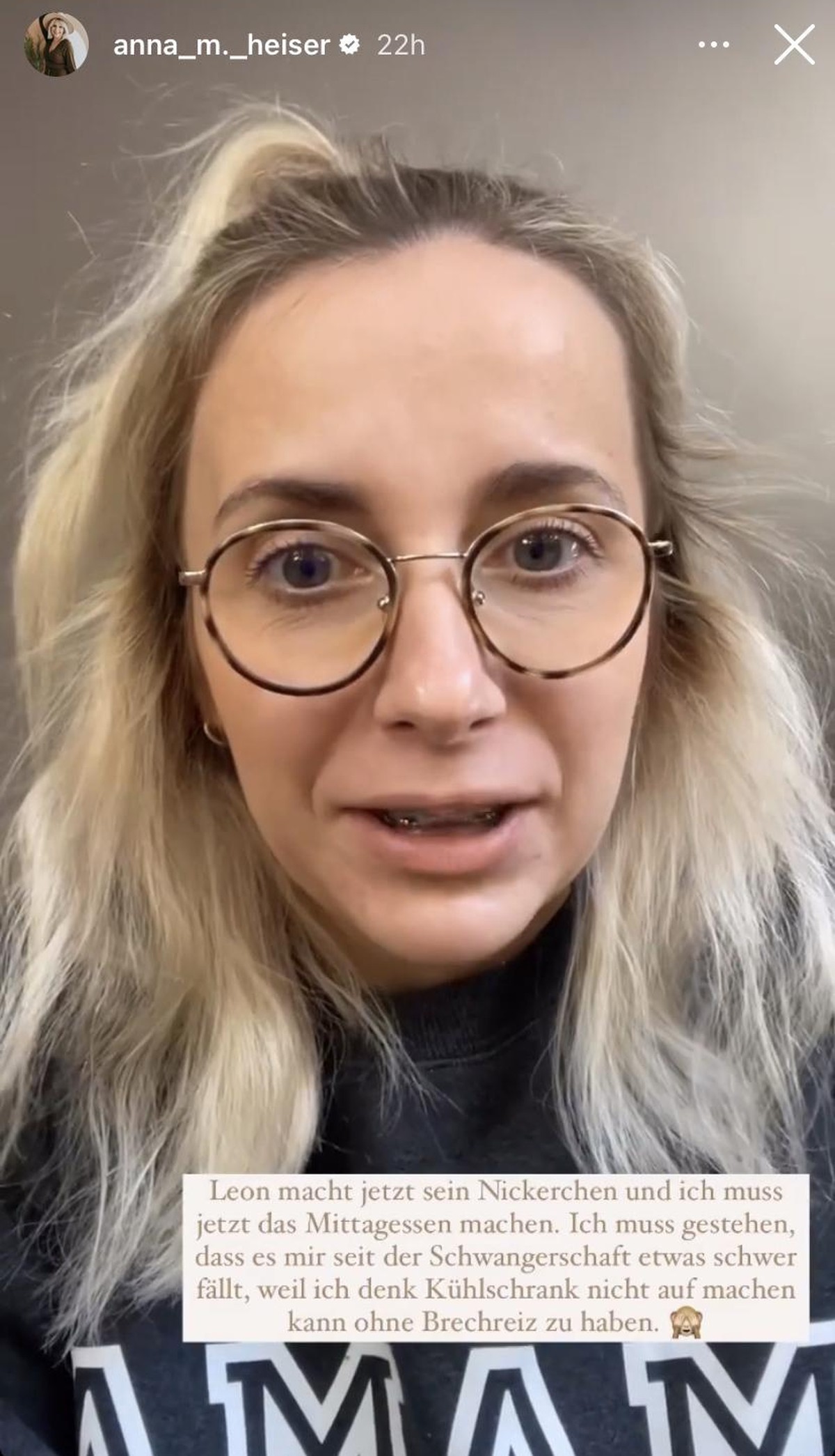 Anna Heiser spricht über Übelkeit.