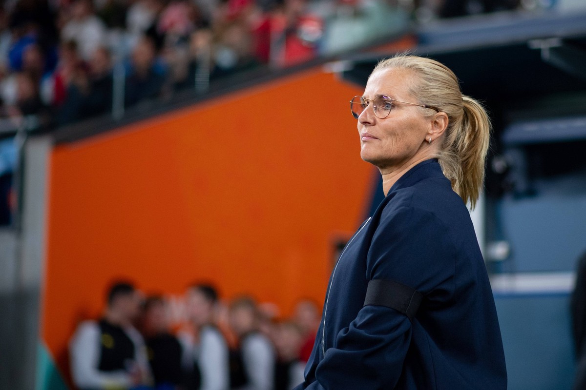 Sarina Wiegmann England, Trainerin, AUS, England vs Daenemark, WWC23 FIFA Frauen Fussball Weltmeisterschaft Australien 2023, Gruppe D, 2. Spieltag, 28.07.2023 AUS, England vs Daenemark, WWC23 FIFA Fra ...