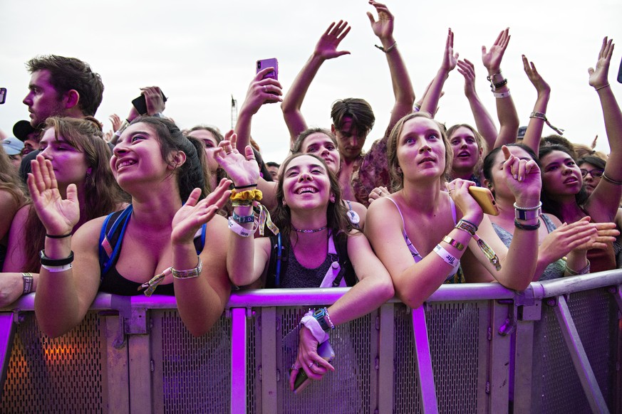 Festival goers watch Hozier perform on day one of the Austin City Limits Music Festival's second weekend on Friday, Oct. 12, 2018, in Austin, Texas. (Photo by Amy Harris/Invision/AP)