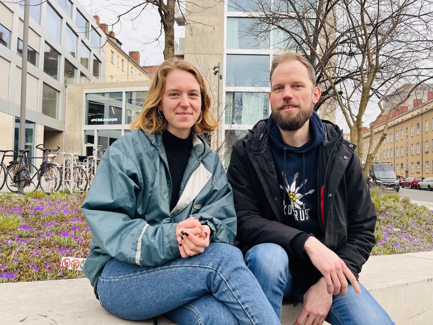 Lina Johnsen und Theodor Schnarr wollen für die Letzte Generation ins EU-Parlament.