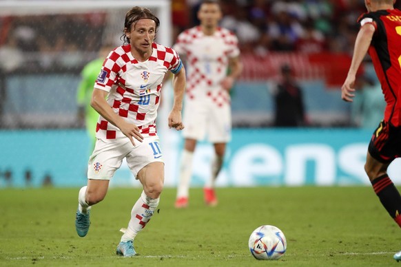 RECORD DATE NOT STATED FIFA World Cup, WM, Weltmeisterschaft, Fussball Qatar 2022 Croatia vs Belgium Luka Modric of Croatia during the game Croatia vs Belgium, Corresponding to Group F of the FIFA Wor ...