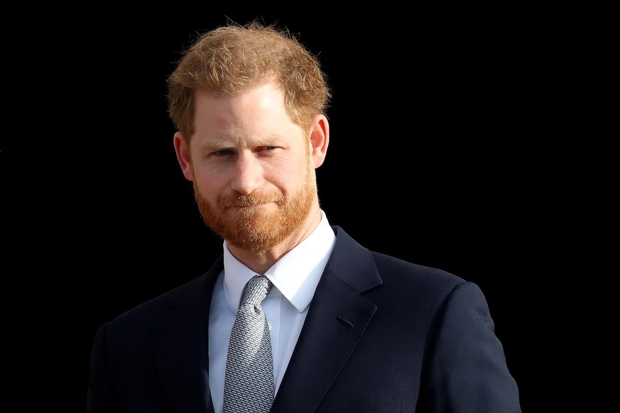 LONDON, ENGLAND - JANUARY 16: Prince Harry, Duke of Sussex, the Patron of the Rugby Football League hosts the Rugby League World Cup 2021 draws for the men's, women's and wheelchair tournaments at Buc ...