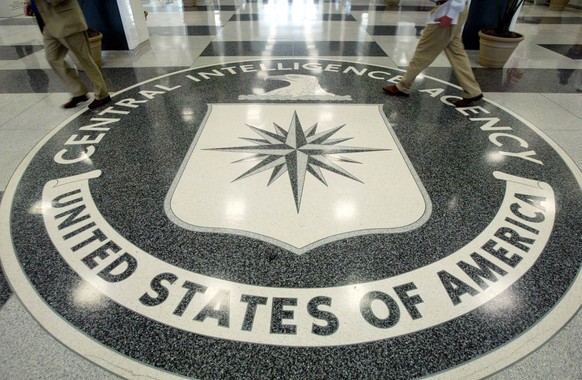 LANGLEY, VA - JULY 9: The CIA symbol is shown on the floor of CIA Headquarters, July 9, 2004 at CIA headquarters in Langley, Virginia. Earlier today the Senate Intelligence Committee released its repo ...