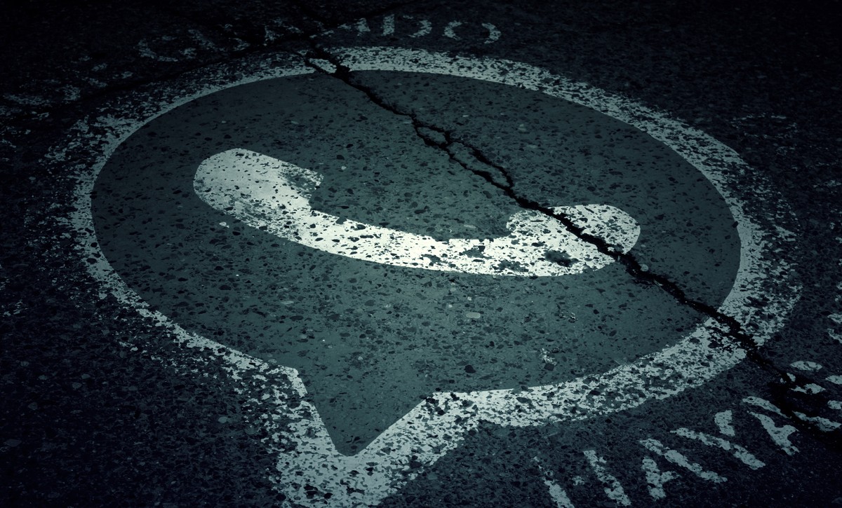 Road, technology and communications Whatsapp symbol