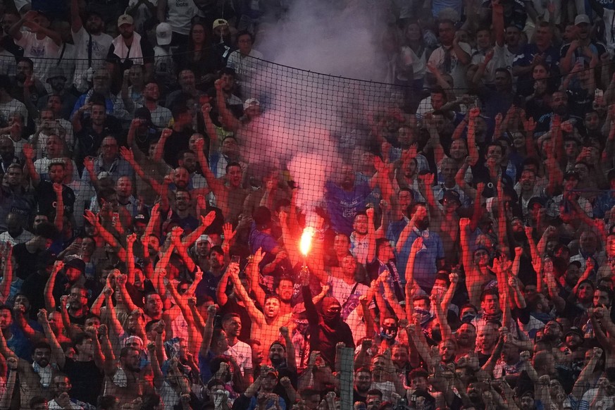 Supporters de l Olympique de Marseille FOOTBALL : Olympique de Marseille vs Eintracht Frankfurt - Ligue des champions - Phase de groupe - Marseille - 13/09/2022 NorbertScanella/Panoramic PUBLICATIONxN ...