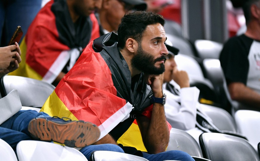 Fussball, Weltmeisterschaft, 2022, Herren, Qatar, Gruppe E, 3. Spieltag, Al Bayt Stadium: Costa Rica - Deutschland 2:4 Deutsche Fans entt