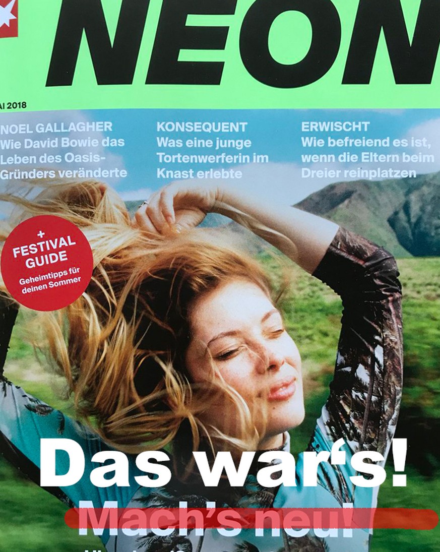 Bald gibt es keine "Neon" mehr zum Durchblättern 😢