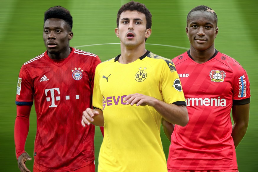 Davies, Morey und Diaby (v.l.n.r.) – diese drei Toptalente könnten in dieser Saison die Bundesliga aufmischen!