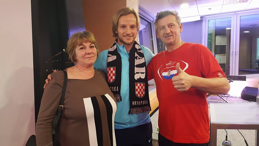 Mirjana und Dragan mit Ivan Rakitić