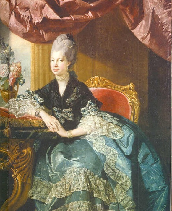 Ein Gemälde der echten Sophie Charlotte zu Mecklenburg-Strelitz.