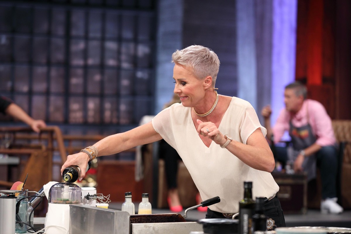 Sonja Zietlow war bei &quot;Schlag den Henssler&quot; für das Dessert zuständig.
