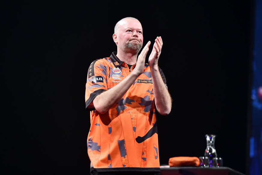 24th August 2019, Hamilton, New Zealand; Raymond van Barneveld in action during the Day 2 of the 2019 New Zealand Darts Masters, Claudelands Arena, Hamilton, Saturday 24th August 2019. - Editorial Use ...