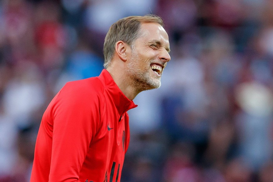 Nuernberg, Deutschland, 20.07.2019, Freundschaftsspiel, Testspiel, 1. FC Nuernberg - FC Paris Saint-Germain, Trainer Thomas Tuchel (PSG) lacht ( Nuernberg Max Morlock Stadium Bavaria Germany eu-images ...