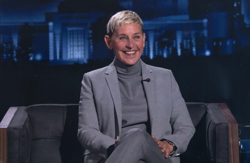 April 21 2021, New York, New York USA - ELLEN DEGENERES guests on ABC&#039;s &#039;Jimmy Kimmel Live.(Credit Image: Â© Abc/Jimmy Kimmel Live/ZUMA Wire