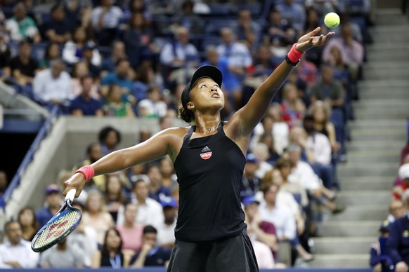 08.09.2018, USA, New York: Tennis: Grand Slam/WTA-Tour/ATP-Tour - US Open, Einzel, Damen, Finale, Williams (USA) - Osaka (Japan): Naomi Osaka in Aktion. Foto: Li Muzi/Xinhua/dpa +++ dpa-Bildfunk +++