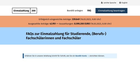 Screenshot Einmalzahlung200.de