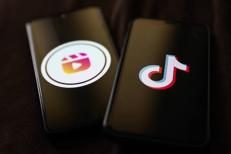 Instagram Reels Photo Illustrations Instagram Reels and TikTok logos displayed on a phone screens are seen in this illustration photo taken in Krakow, Poland on November 2, 2021. Krakow Poland PUBLICA ...