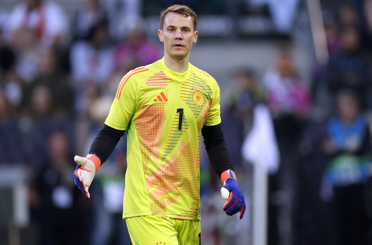 NEUER Manuel Torwart Team Deutschland Laenderspiel Deutschland - Griechenland 2 : 1 am 07. 06. 2024 in Moenchengladbach DFL REGULATIONS PROHIBIT ANY USE OF PHOTOGRAPHS as IMAGE SEQUENCES and/or QUASI- ...