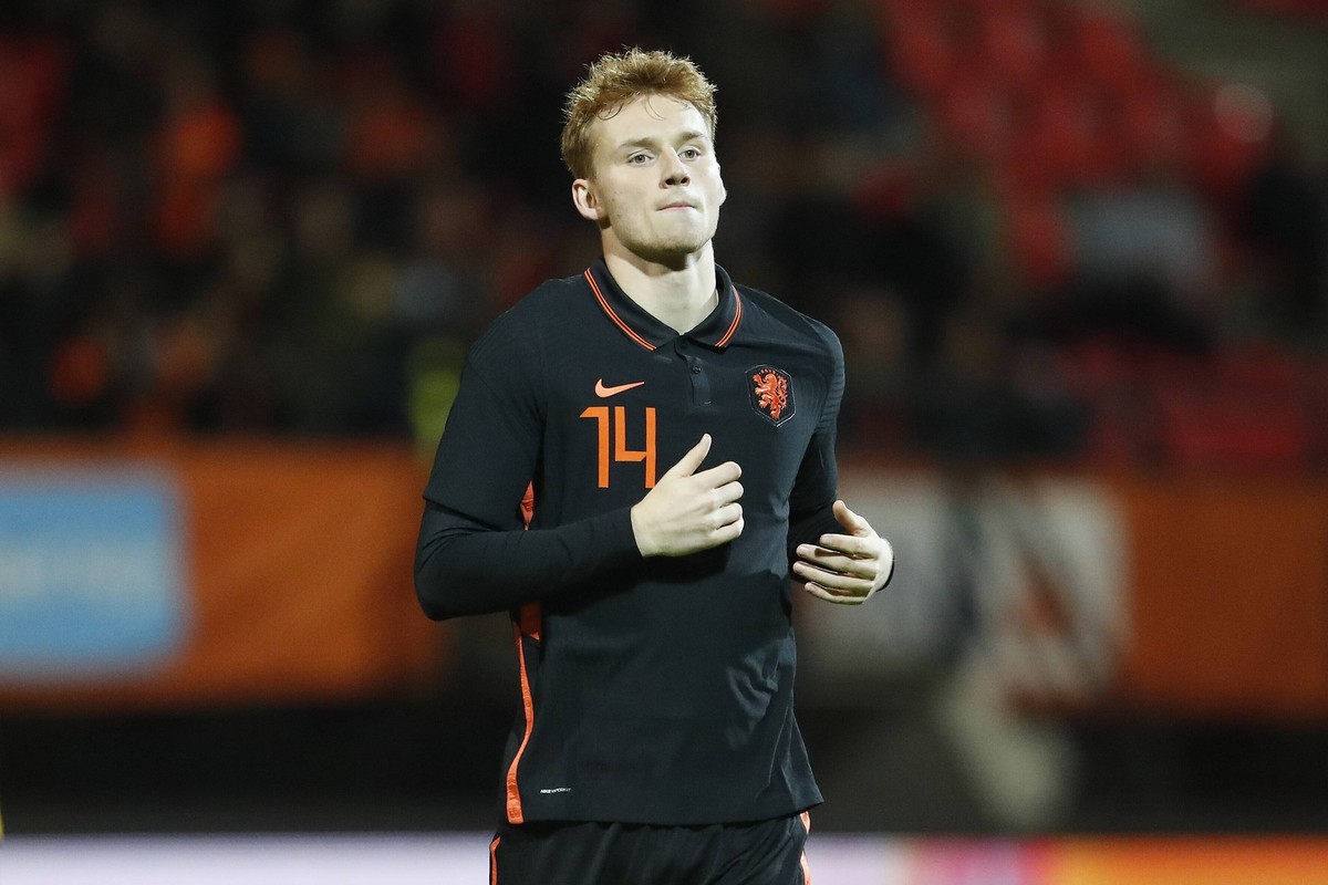 NIJMEGEN, 12-10-2021, stadium de Goffert, football, European Championship, EM, Europameisterschaft Qualification, season 2021 / 2022, during the match Netherlands U21, U 21 - Wales U21 5-0, Netherland ...