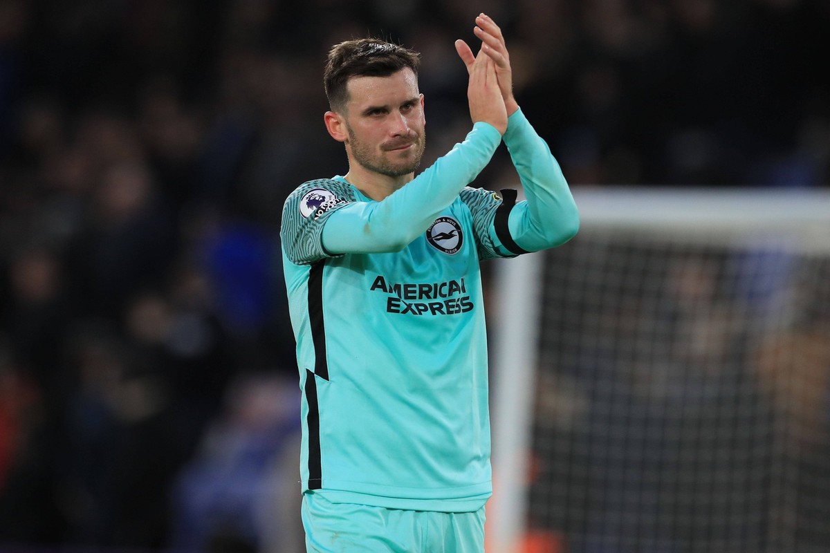 Pascal Groß of Brighton &amp; Hove Albion applauds fans at full time during the Premier League match between Crystal Palace and Brighton and Hove Albion at Selhurst Park, London, England on 11 Februar ...