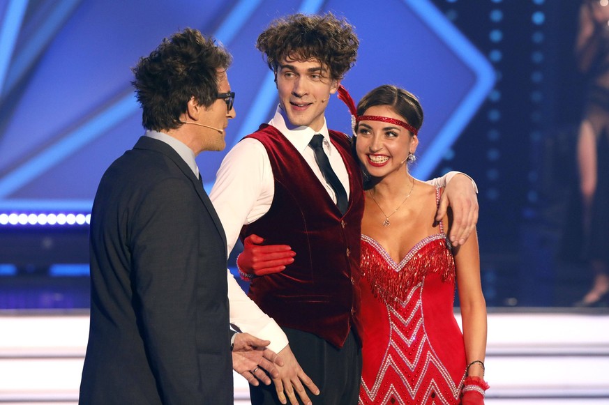 Daniel Hartwich, Timon Krause und Ekaterina Leonova bei der Kennenlern-Show der 16. Staffel der RTL-Tanzshow Let s Dance im MMC Coloneum. Köln, 17.02.2023 *** Daniel Hartwich, Timon Krause and Ekateri ...