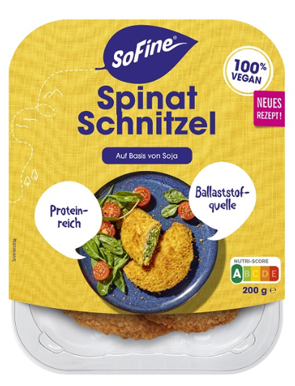 Sofine ruft Spinat Schnitzel zurück.