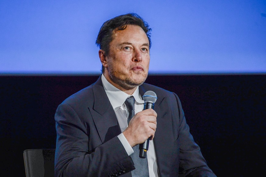 Tesla founder Elon Musk speaks at the ONS (Offshore Northern Seas) fair on sustainable energy in Stavanger, Norway, Monday, Aug. 29, 2022. (Carina Johansen/NTB Scanpix via AP)