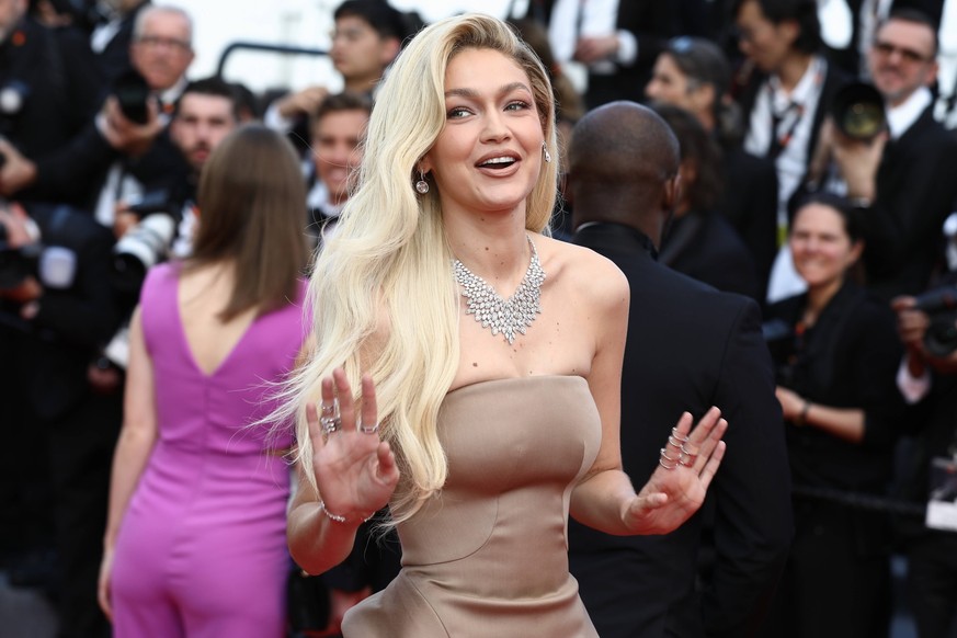 May 21, 2023, Cannes, Cote d Azur, France: GIGI HADID attends the screening of Firebrand during the 76th Annual Cannes Film Festival at Palais des Festivals on May 21, 2023 in Cannes, France Cannes Fr ...